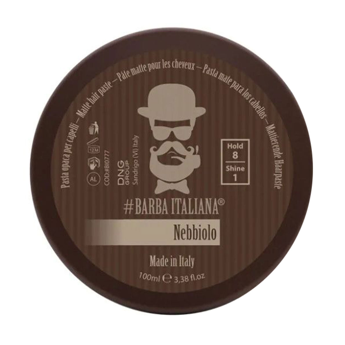 Чоловіча матова паста для укладання волосся Barba Italiana Nebbiolo Pasta, 100 мл